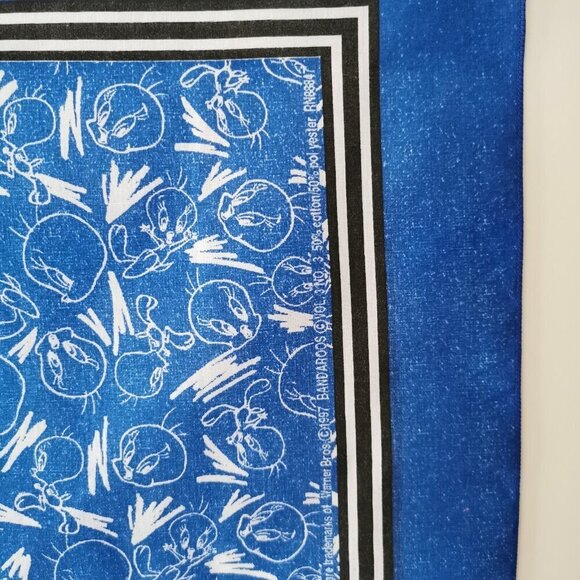 Tweety Bird Looney Tunes Bandana 1997, Vintage Nostalgia Cartoon Characters - Picture 5 of 9